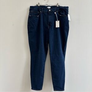 Good American Navy High-Rise Slim Jeans